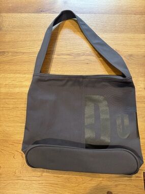 Vintage Duffy Dark Brown Logo Shoulder Tote Bag | Interior Pocket | ~12”x12”